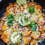 mexican sweet potatoes in a skillet