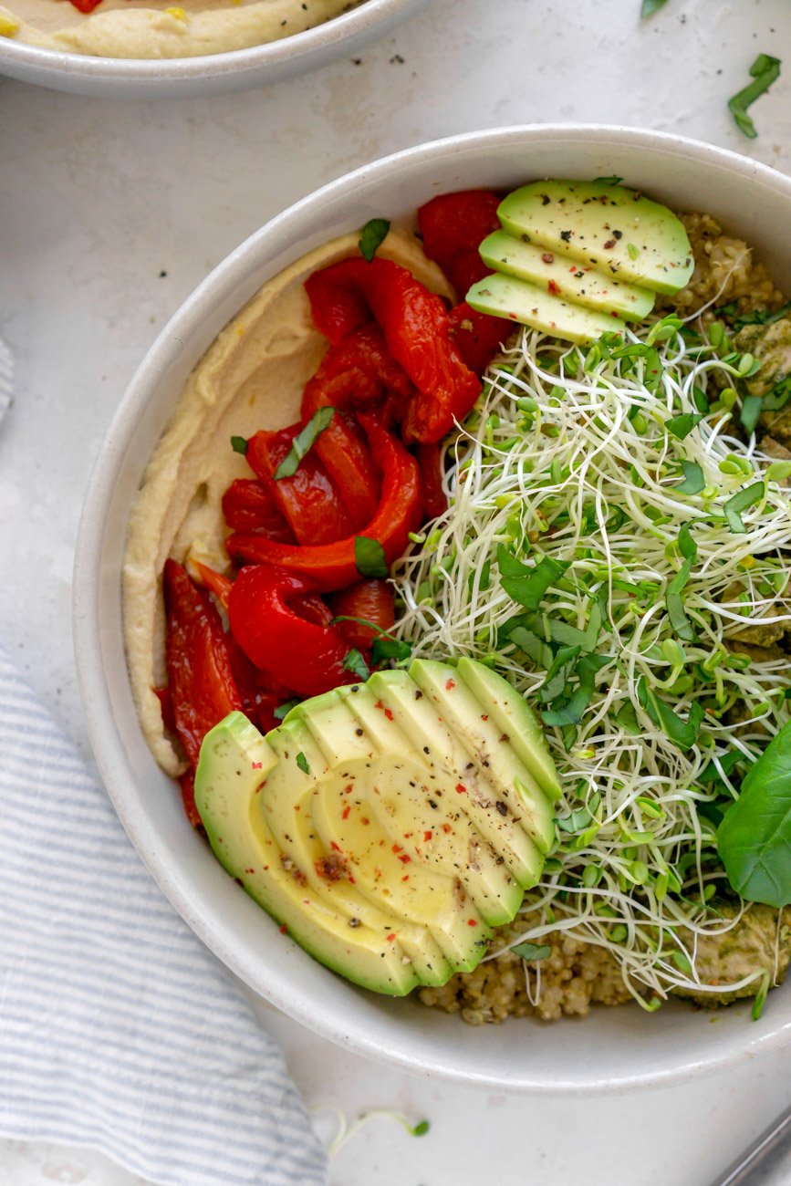 Pesto Chicken Power Bowls - JZ Eats