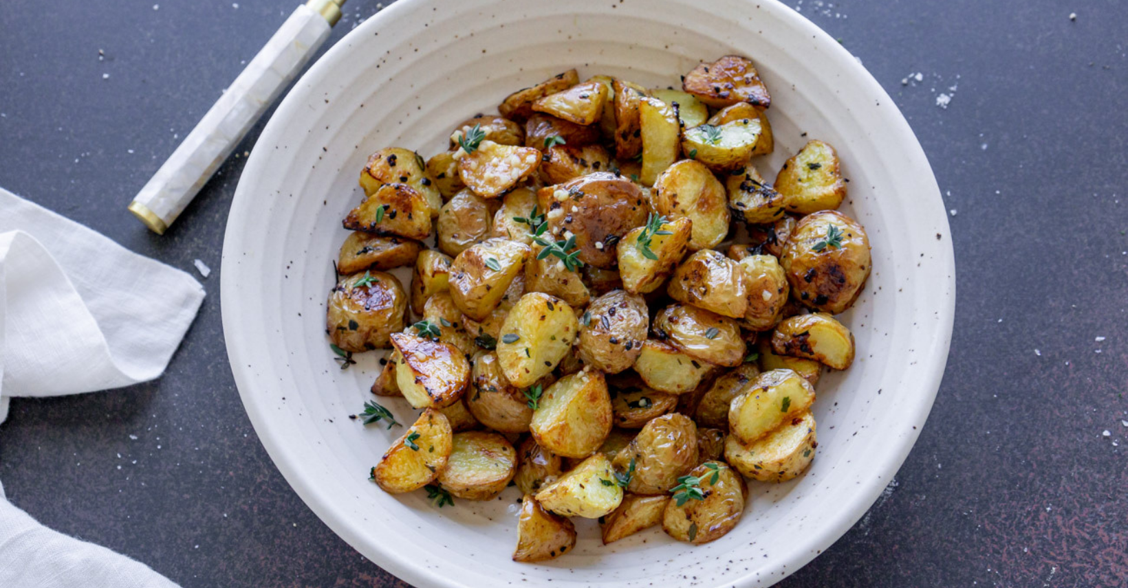 Roasted Garlic Potatoes - JZ Eats