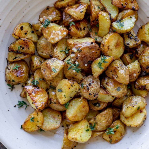 Roasted Garlic Potatoes - JZ Eats