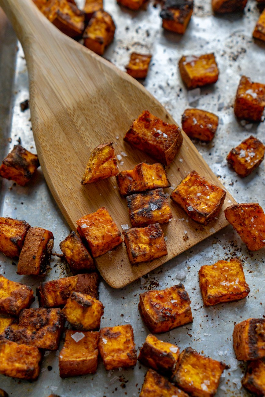 Oven Roasted Sweet Potatoes - JZ Eats