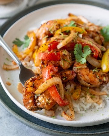 Air Fryer Shrimp And Peppers