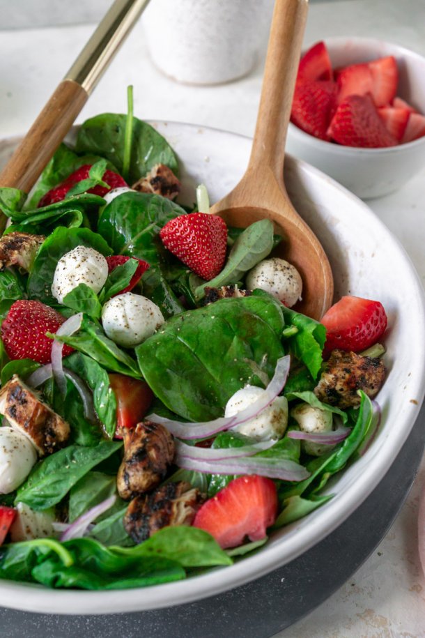 Easy Strawberry Caprese Chicken Salad