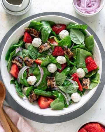 Strawberry Caprese Chicken Salad