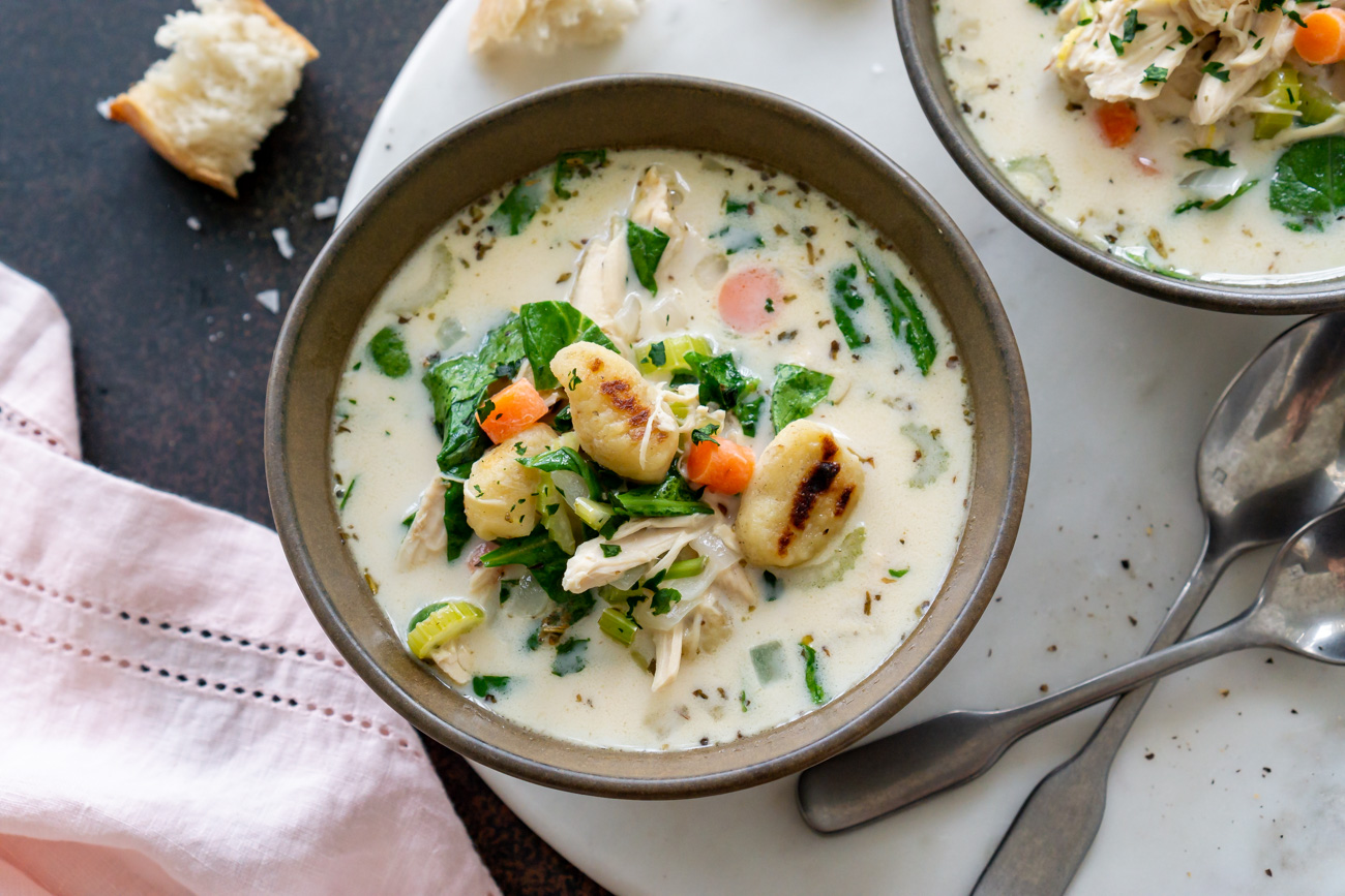 Olive Garden Chicken and Gnocchi Soup - JZ Eats