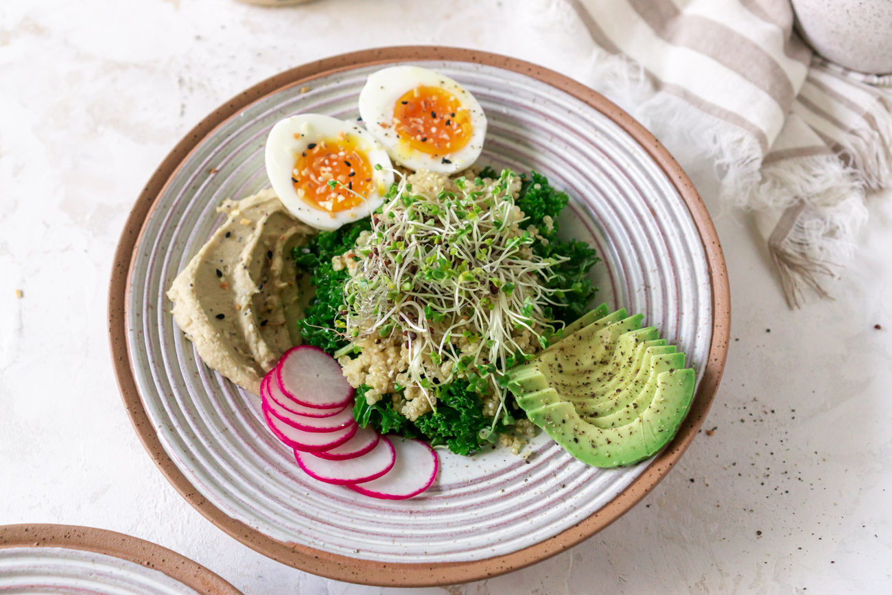 Best Ever Breakfast Hummus Bowls