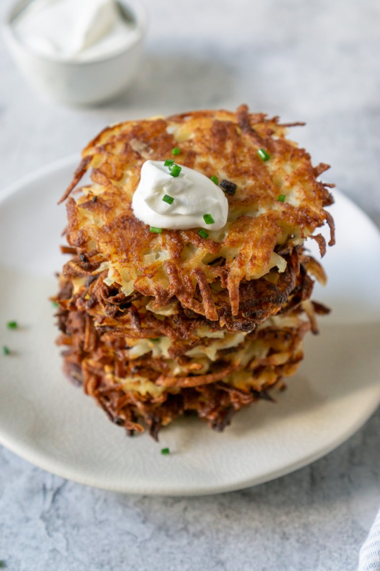 Easy Potato Latkes Recipe (Oven and Air Fryer Instructions!)
