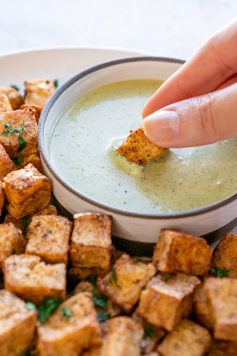 Super Crispy Air Fryer Tofu