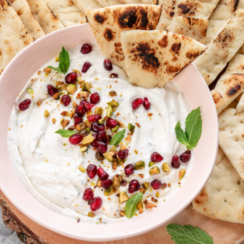 labneh dip with naan