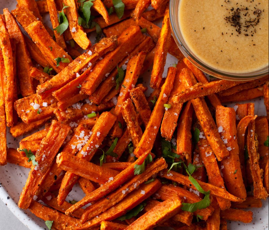 Baked Sweet Potato Fries with Greek yogurt Ranch - Danilicious