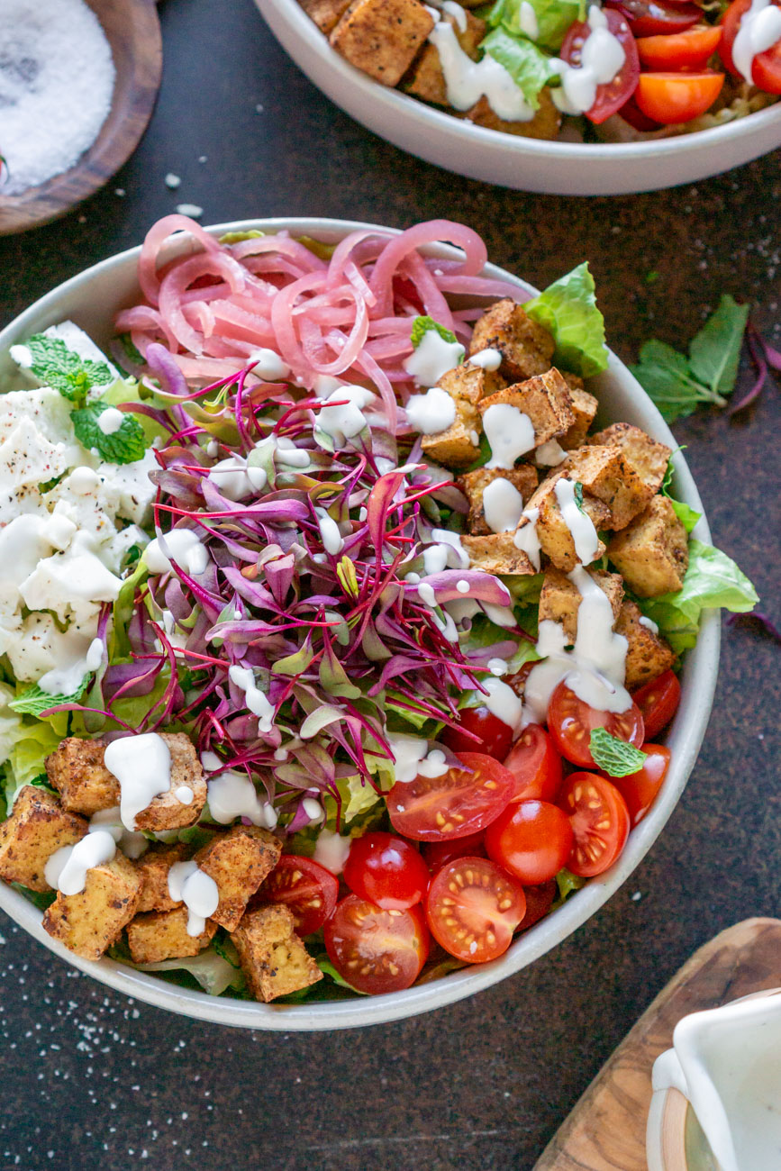 Delicious Shawarma Tofu Salad (Vegetarian)
