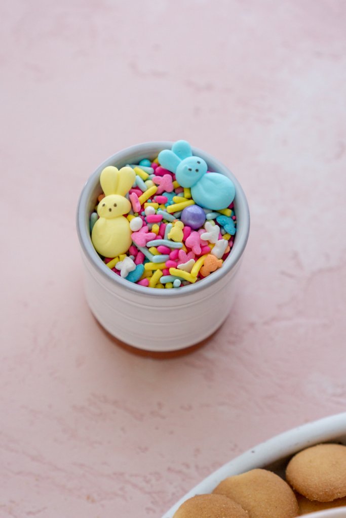 Easter sprinkles in a small jar