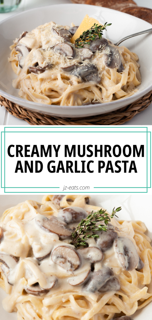 mushroom pasta recipe long pin