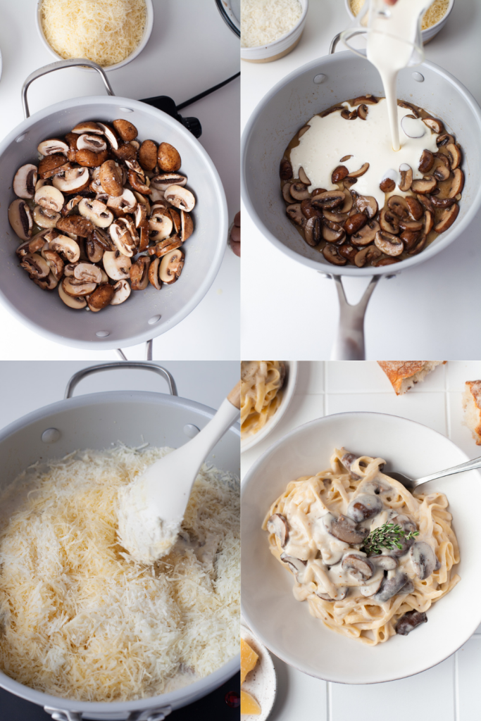 steps to make mushroom pasta