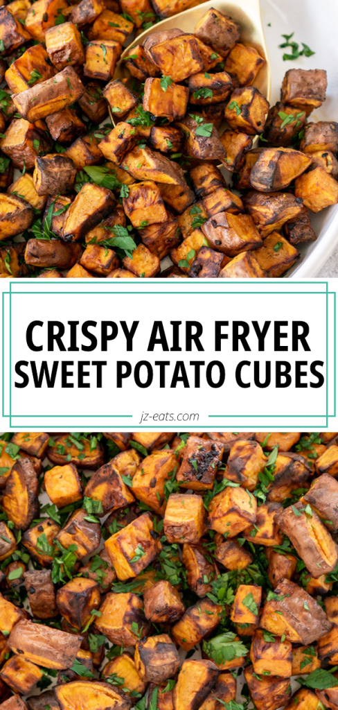 air fryer sweet potato cubes long pin