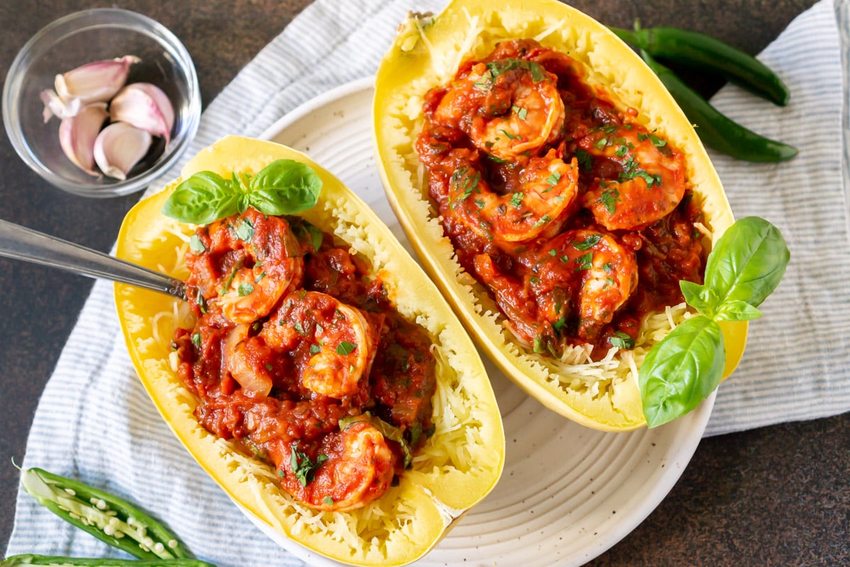 Baked Spaghetti Squash Marinara
