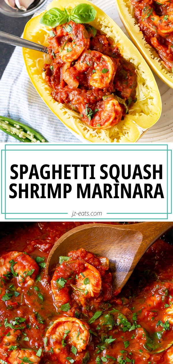 Baked Spaghetti Squash Marinara With Shrimp 2964