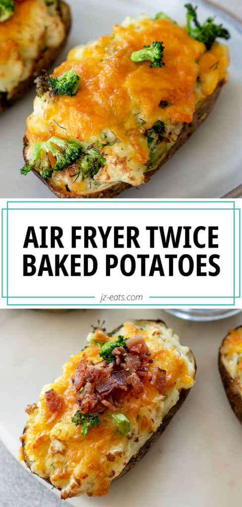 air fryer twice baked potatoes recipe pin