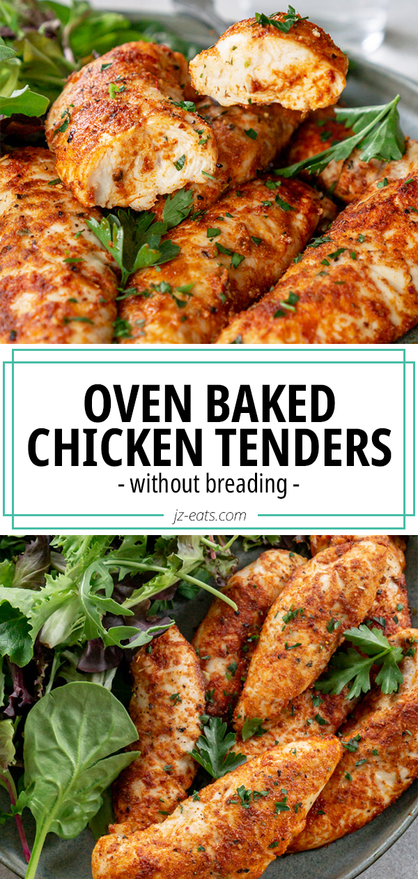 Oven Baked Chicken Tenders (No Breading)