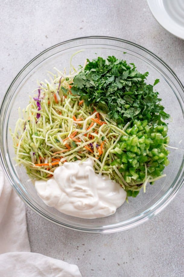 5 Minute Fish Taco Slaw - JZ Eats