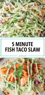 5 Minute Fish Taco Slaw - JZ Eats