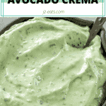 avocado crema short pin