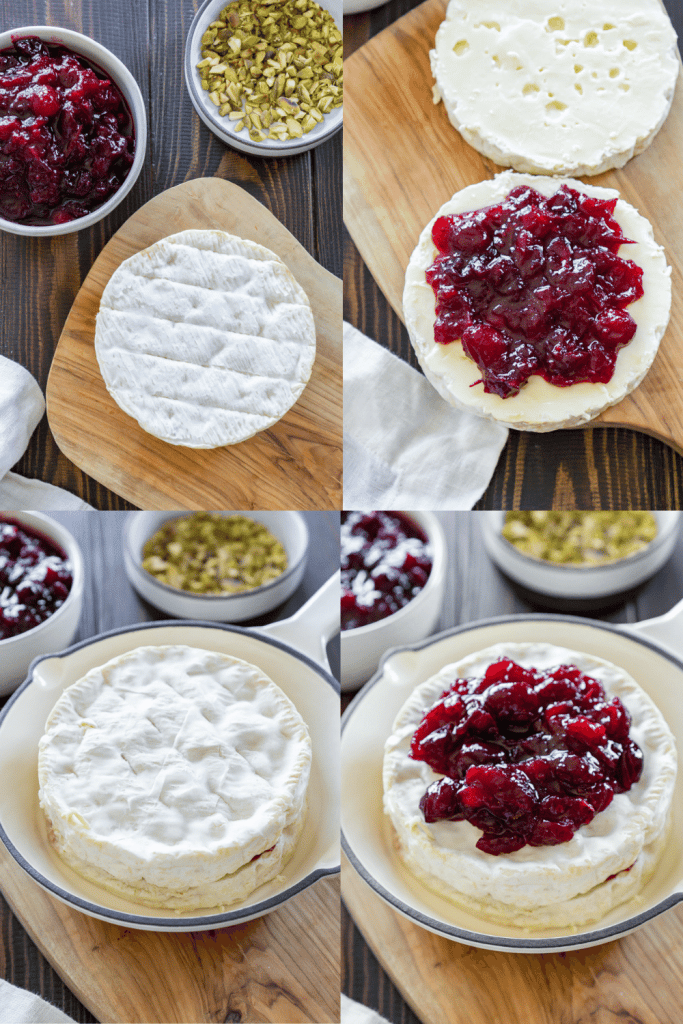steps to making cranberry baked brie