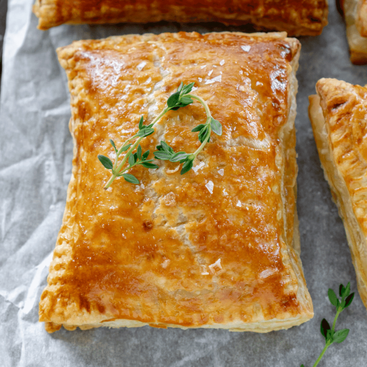 cranberry apple hand pie on a baking sheet