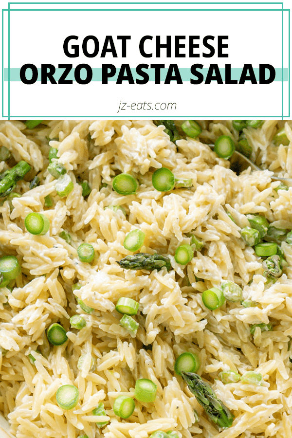 Creamy Goat Cheese Orzo Pasta Salad