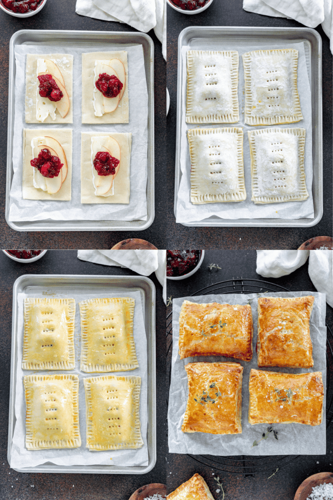 Steps to make cranberry apple hand pies