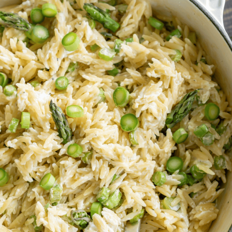 Creamy Goat Cheese Orzo Pasta Salad