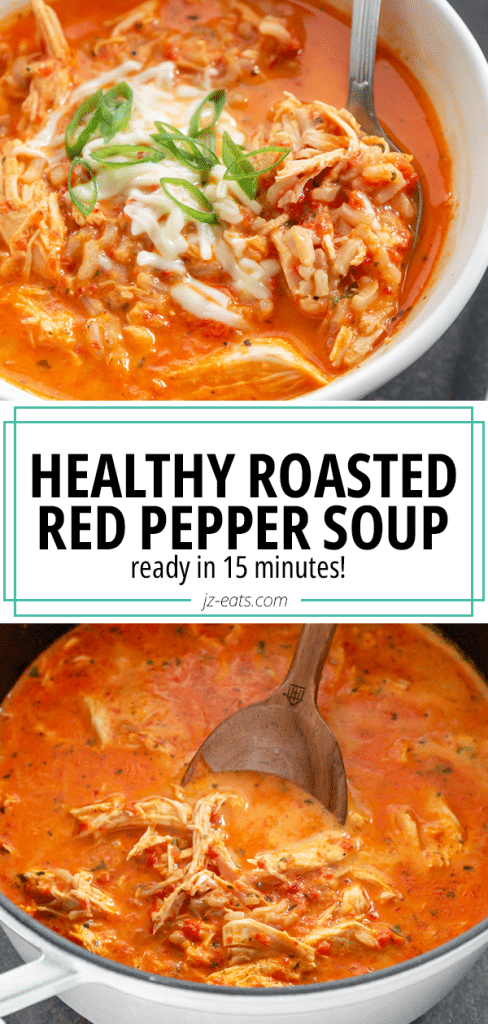 roasted red pepper soup pinterest long pin