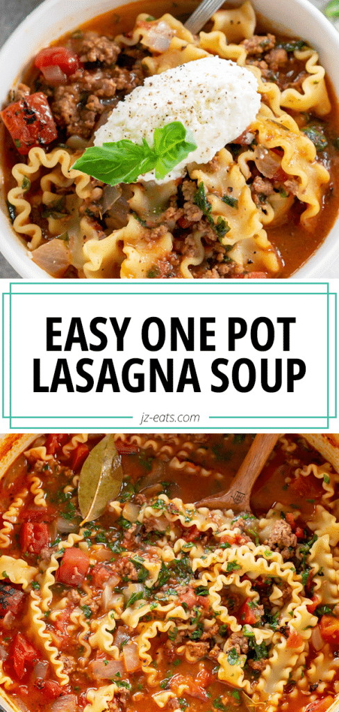 one pot lasagna soup pinterest long pin