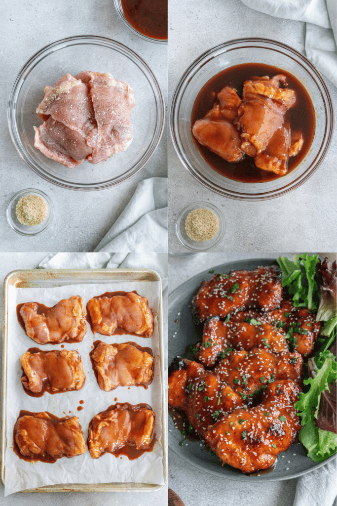steps for how to make hoisin chicken thighs