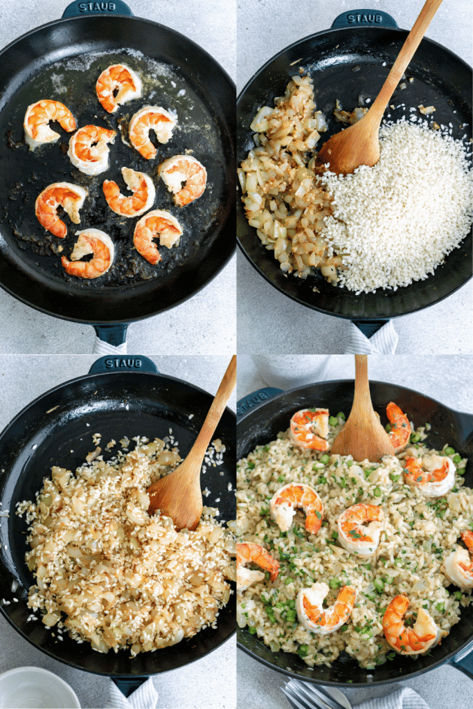 how to make shrimp asparagus risotto
