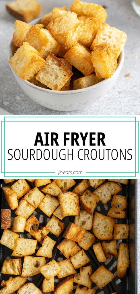 air fryer croutons pinterest long pin.