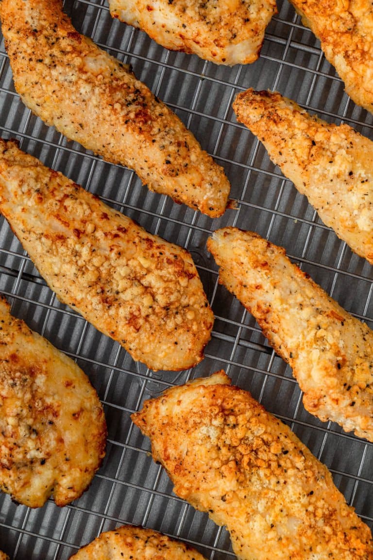 fried chicken without flour on a cooling rack