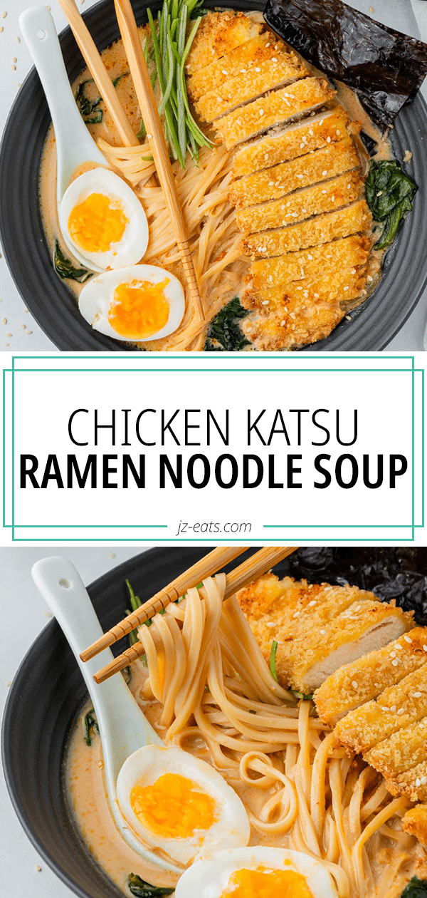 Chicken katsu ramen pinterest long pin.