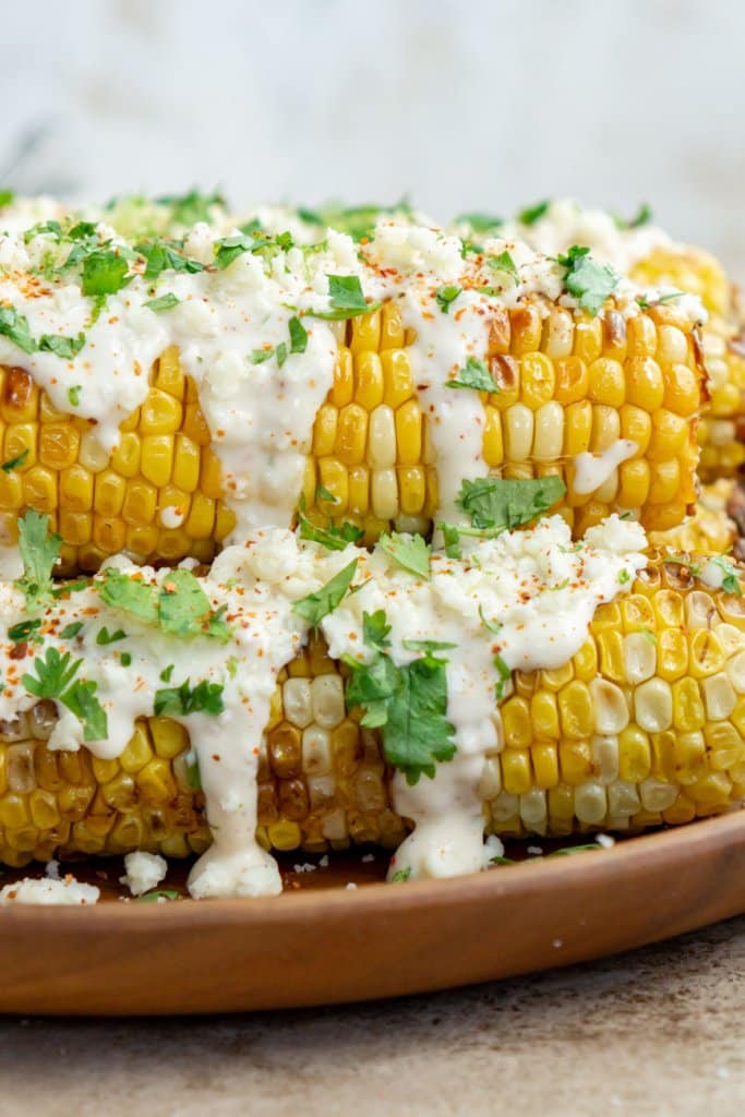 air fryer corn close up