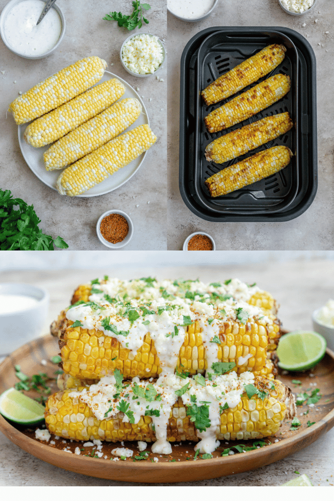 steps for how to make air fryer corn on the cob