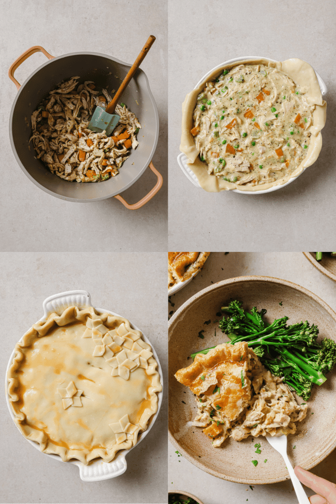 how to make leftover turkey pot pie