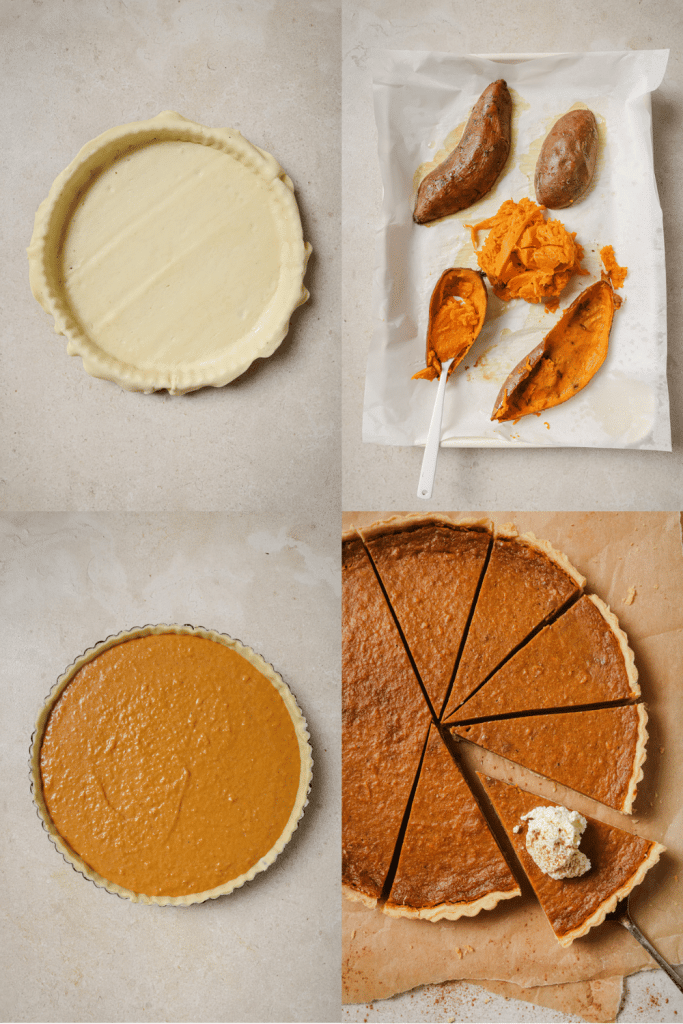 steps for how to make sweet potato pie