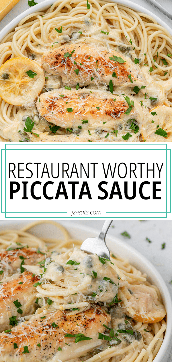 lemon piccata sauce pinterest long pin.