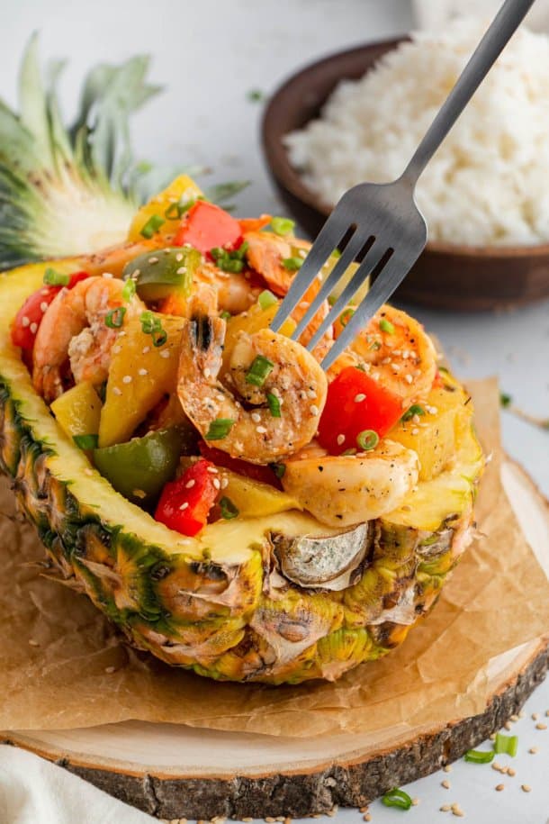 Chinese Pineapple Shrimp Recipe - JZ Eats
