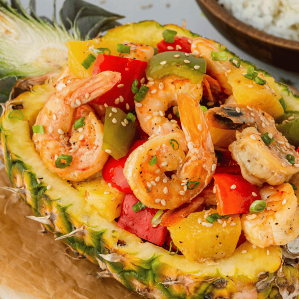 Chinese Pineapple Shrimp Recipe - JZ Eats
