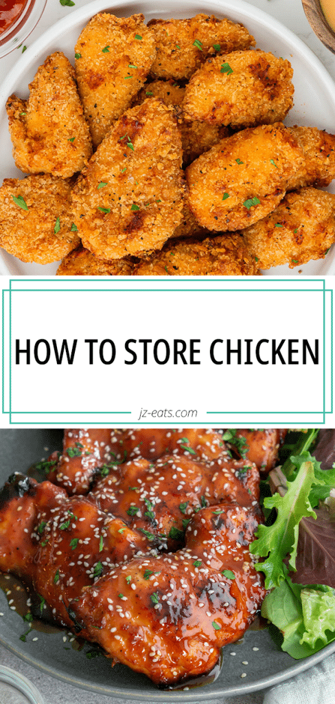 how to store chicken pinterest pin