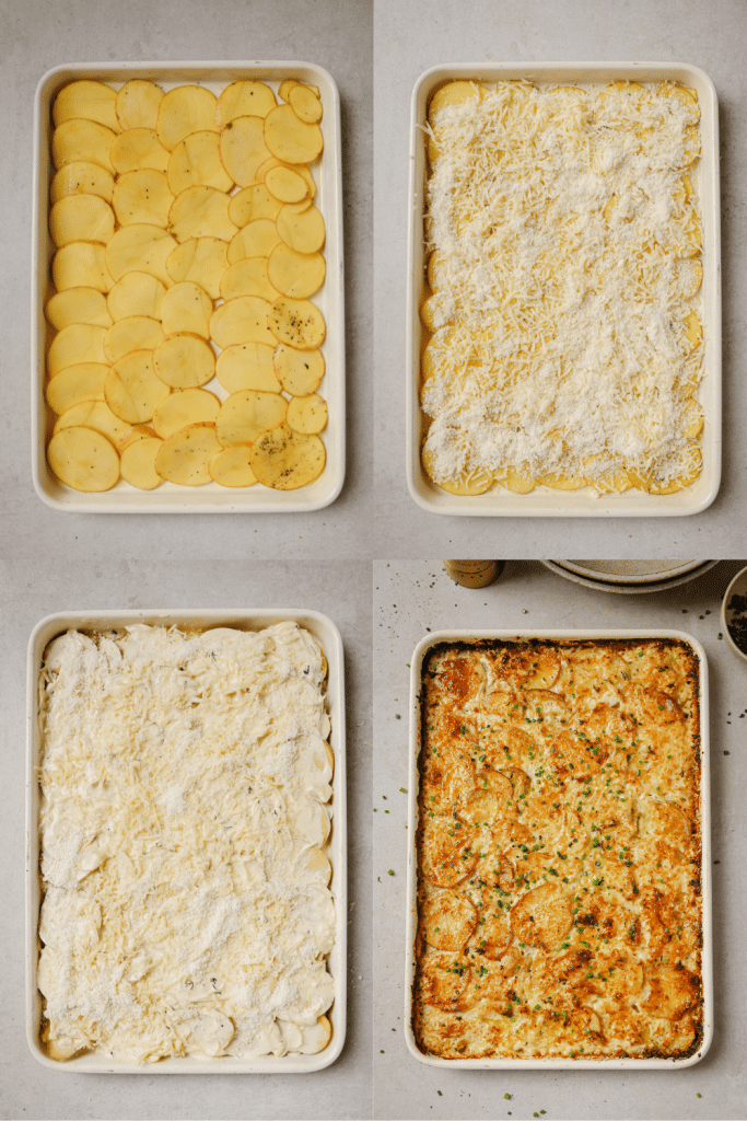 steps for how to make scalloped potatoes