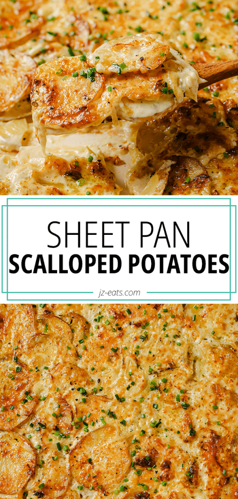 sheet pan scalloped potatoes pinterest long pin