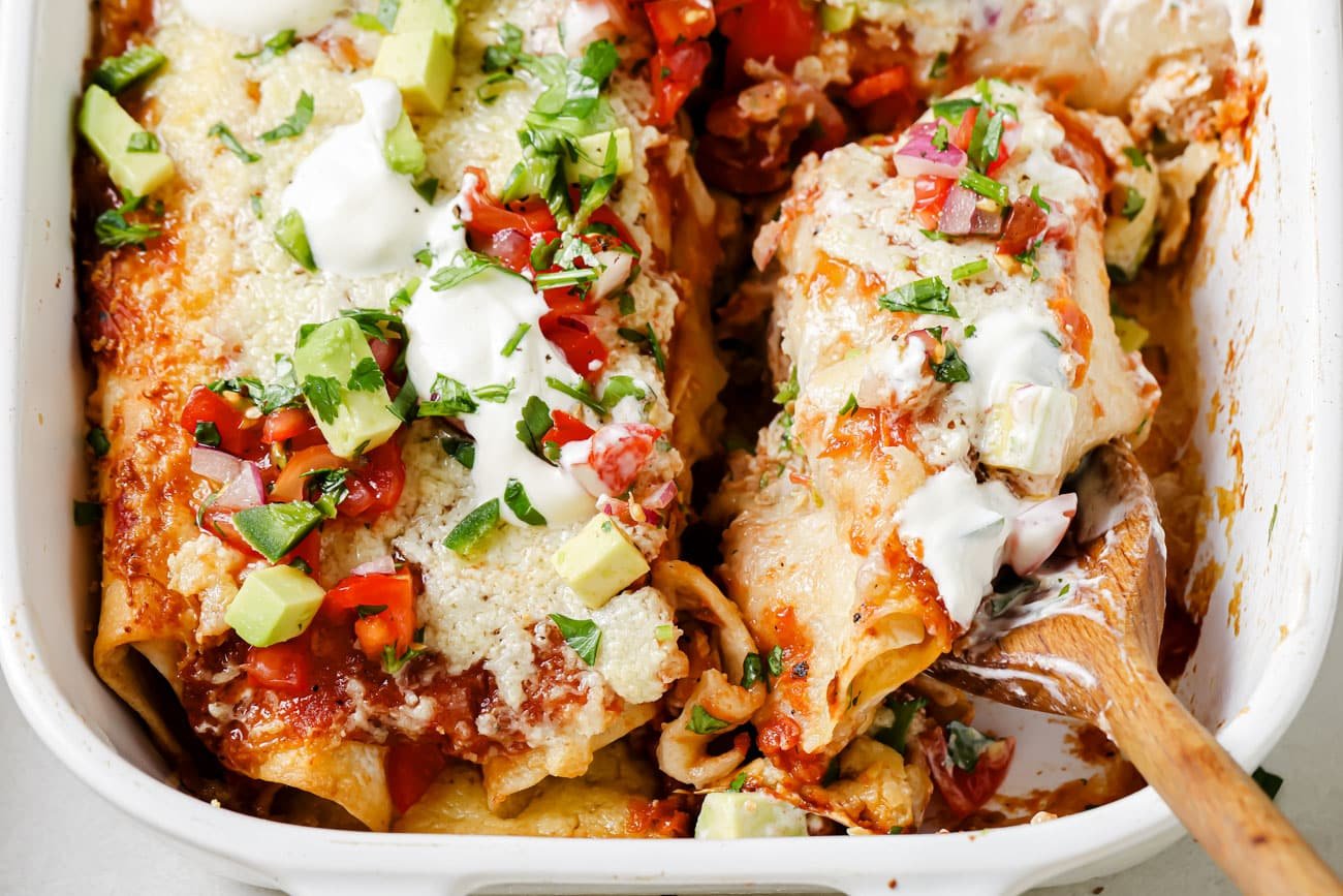 leftover turkey enchiladas