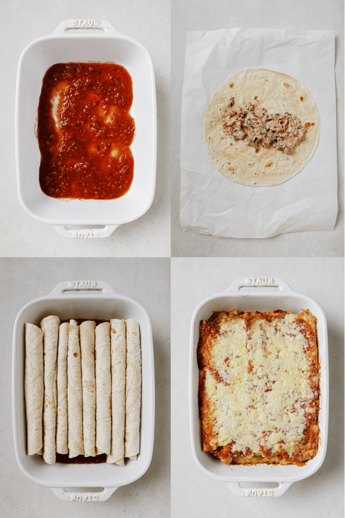 steps for how to make turkey enchiladas